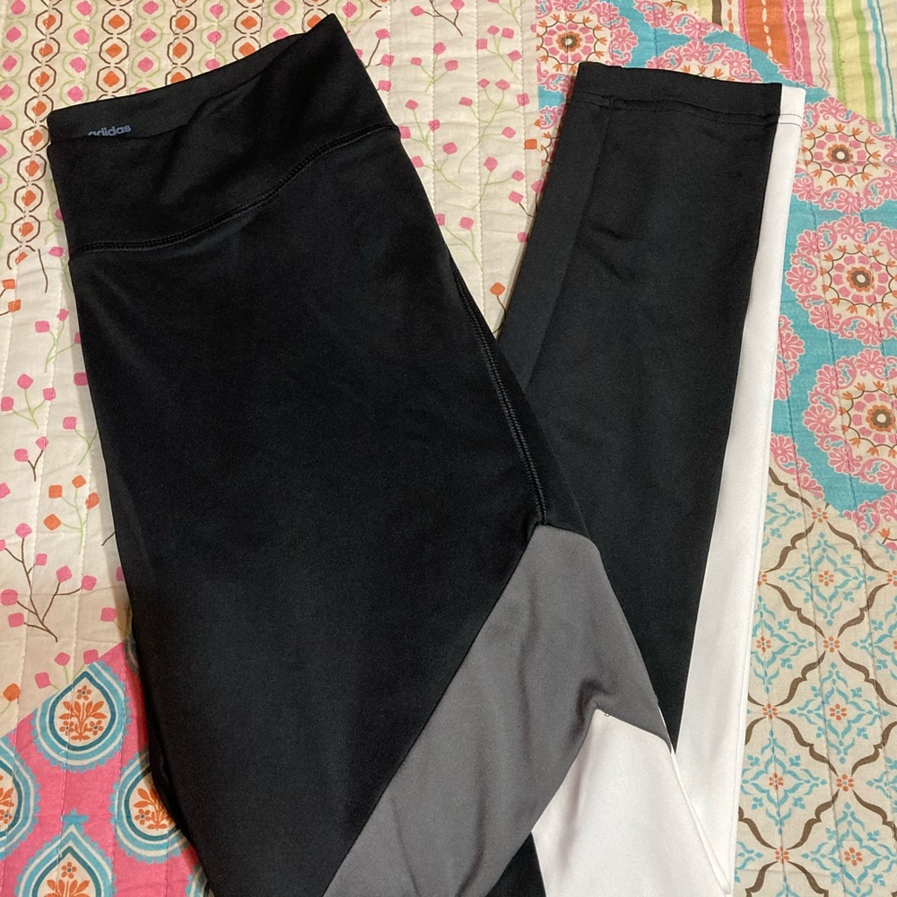 Black & White Adidas Fitness Leggings